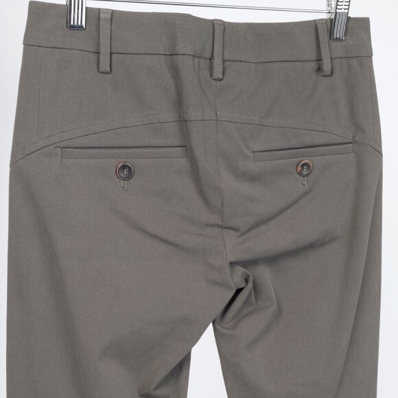 Brunello Cucinelli Grey Cotton-Twill Skinny Pants - Picture 6 of 11